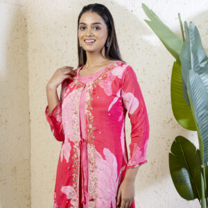 PURE CHINNON TWO PCS HAND EMBY