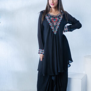 PURE CRAPE FABRIC HAND WORK TWO PCS