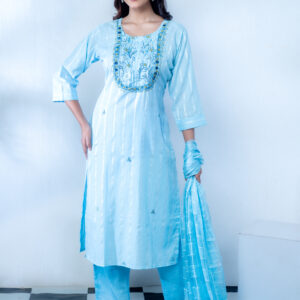 PURE COTTON WITH DO BY THREE PCS WITH PCS WITH KATTHA EMBY