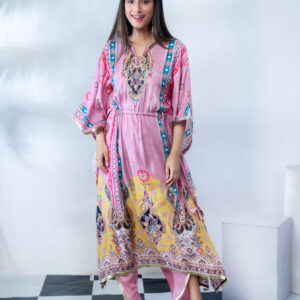 PURE MUSTINE TWO PCS HAND EMBY ON BODY