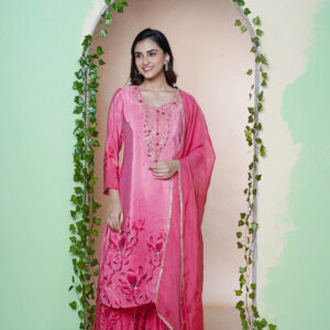 PURE CRAPE THREE PCS HAND EMBY