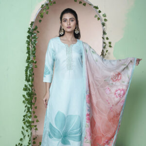 PURE COTTON SILK THREE PCS HAND EMBY