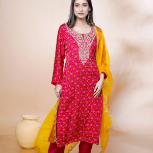 CHINNON WITH BADEJ THREE PCS HAND EMBY